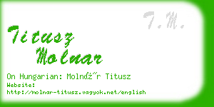 titusz molnar business card